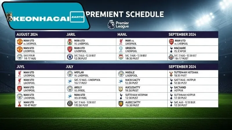 Cách tra cứu lịch bóng đá Premier League