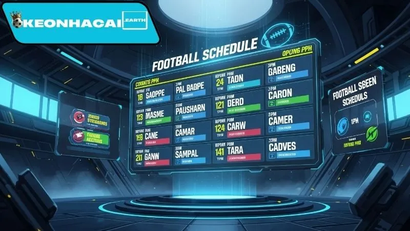 Lịch thi đấu bóng đá hôm nay theo khu vực